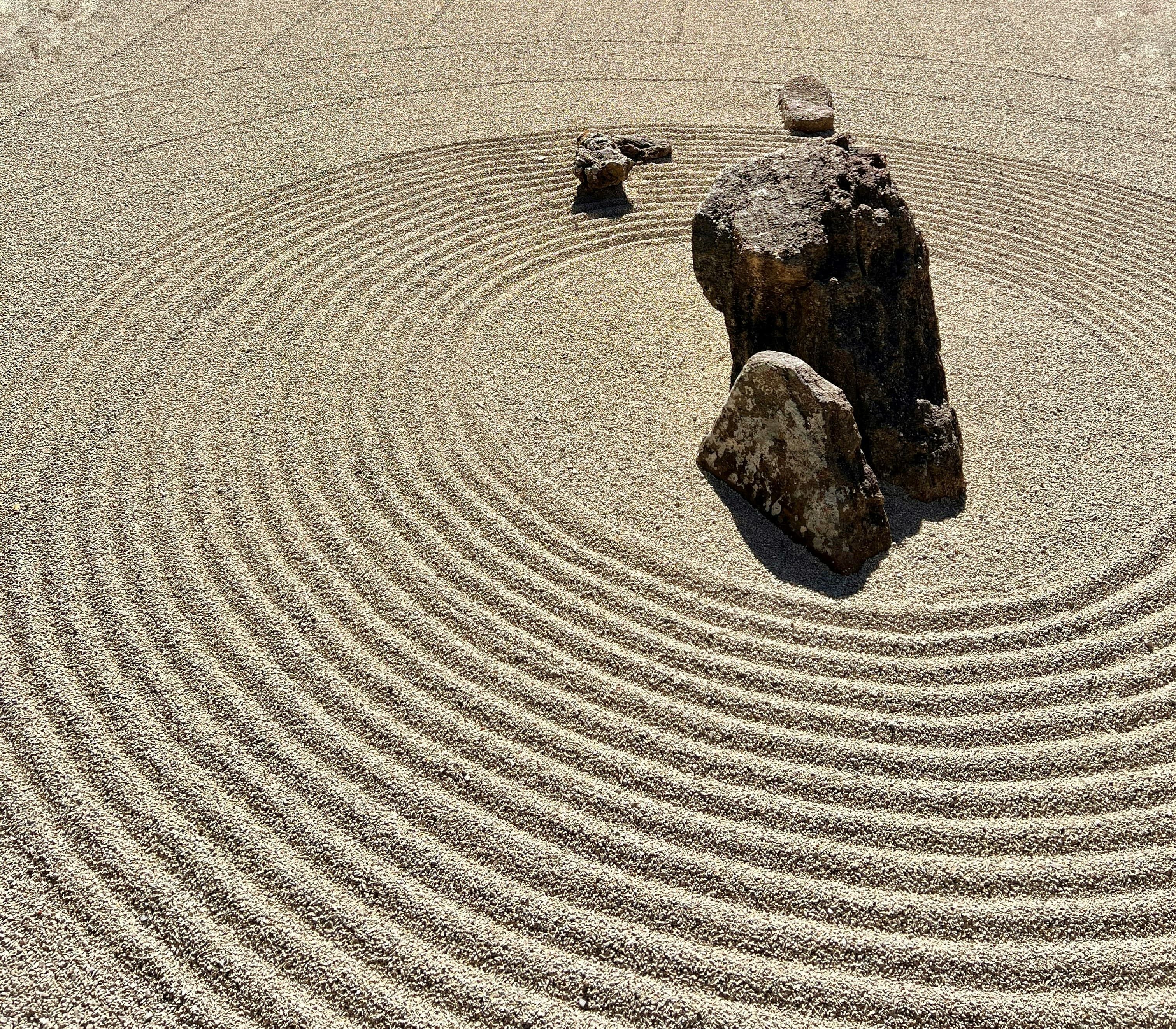 Zen garden representing our holistic approach